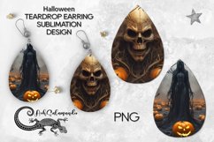 Halloween | Gothic teardrop earring sublimation design PLUS2 Product Image 1
