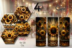 Magic sunflowers | straight skinny tumbler sublimation PL2 Product Image 1