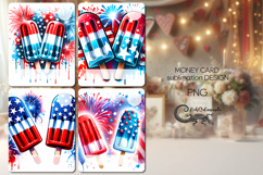 Patriotic USA flag | 4 Money Card Sublimation designs PL2 Product Image 1