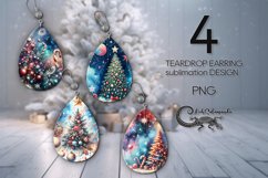 Christmas snowflake | 4 xmas Teardrop earring Sublimation2 Product Image 1