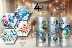 Fairy Butterfly | 4 skinny tumbler Sublimation designs PLUS2 Product Image 1