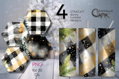 Christmas plaid | 4 retro xmas Sublimation Tumbler designs 2 Product Image 1