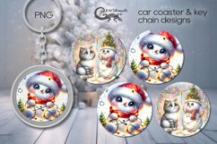 Christmas snowman | Car coaster &amp; key chain sublimation PL2 Product Image 1