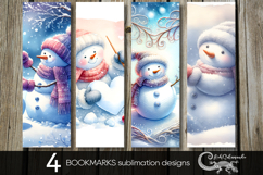 Christmas Snowman | 4 Xmas bookmarks designs P2 Product Image 1