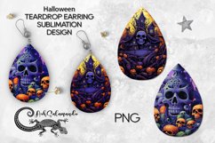 Bright Halloween | teardrop earring sublimation design PLUS2 Product Image 1