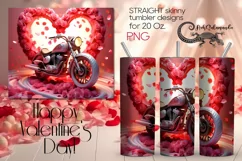 Valentine Motorcycle | bike Skinny tumbler sublimation PLUS2 Product Image 1