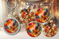 Abstract Autumn | Fall Car coaster &amp; key chain designs, PL2 Product Image 1