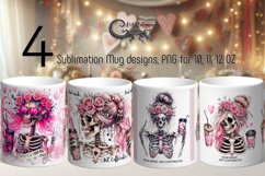 Skulls and coffee | Halloween Sublimation Mug design PL2 Product Image 1