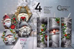 Embroidery Christmas | 4 skinny tumbler Sublimation designs Product Image 1
