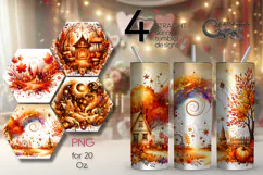 Golden Autumn, Fall | Skinny Tumbler Sublimation design P2 Product Image 1
