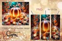 Pumpkin | Halloween Skinny tumbler sublimation design PLUS2 Product Image 1