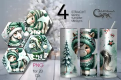 Christmas Horse | 4 funny Skinny tumbler sublimation PLUS2 Product Image 1