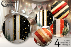 Xmas milky way | Christmas round ornaments sublimation P2 Product Image 1