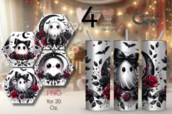 Funny ghost | Cute Halloween Skinny tumbler sublimation P2 Product Image 1