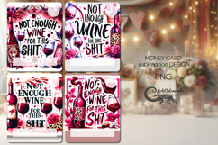 Wine inscriptions | Money Card Sublimation designs Product Image 1