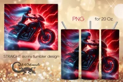 Gothic Motorcycle girl | Skinny tumbler sublimation PLUS2 Product Image 1