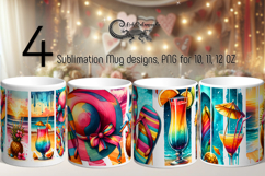 BeachLife | bright Sublimation Mug design PLUS2, PNG Product Image 1