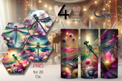 Dragonfly | 4 magic skinny tumbler Sublimation designs P2 Product Image 1