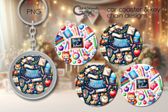 Back to school | Fall Car coaster &amp; key chain designs, PL2 Product Image 1