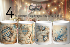 Vintage love music | 4 valentine Mug Sublimation designs P2 Product Image 1