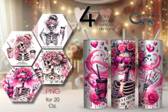 Skulls and coffee | 4 Halloween Skinny tumbler designs PL2 Product Image 1