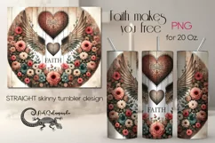 Christian faith | Skinny tumbler sublimation design PLUS2 Product Image 1