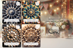 Mandala | 4 Money Card Flowers Sublimation designs PL2 Product Image 1