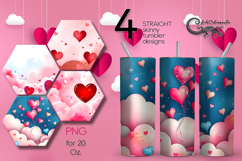 Love Heart | 4 valentine Skinny tumbler sublimation designs2 Product Image 1