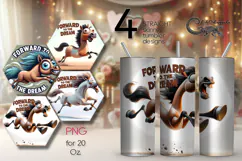 Funny horse | 4 skinny tumbler Sublimation designs, PL2 Product Image 1