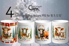 Country Christmas | 4 cow Sublimation Mug design PLUS Product Image 1