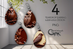 Chocolate is my love | Teardrop earring Sublimation design 2 Product Image 1