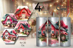Beautiful farm | 4 skinny tumbler sublimation designs PL2 Product Image 1