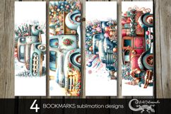 Christmas truck | Xmas bookmarks sublimation design PL Product Image 1