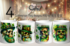St. Patrick's day | 4 green clover Mug sublimation designs 2 Product Image 1