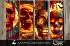 Pumpkin skulls | Halloween bookmarks design bundle PLUS2 Product Image 1
