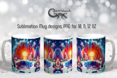 3d Christmas landscape | Mug sublimation design PLUS2 Product Image 1