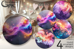 Abstract purple background | 4 round ornaments designs P2 Product Image 1