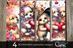 Valentine dog | Love bookmarks sublimation design PL Product Image 1