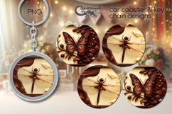Chocolate | Car coaster &amp; key chain sublimation design P2 Product Image 1