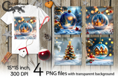 New year moods | 4 PNG xmas Sublimation designs P2 Product Image 1