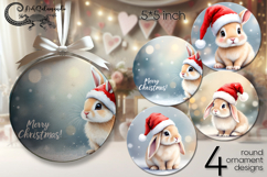 Christmas toys | retro round ornaments sublimation PL2 Product Image 1