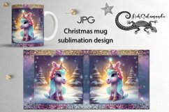 Christmas &amp; New year Unicorn | Sublimation Mug design PLUS2 Product Image 1