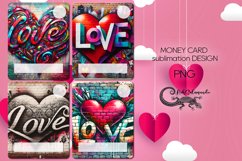 Valentine inscription | 4 Money Card Sublimation designs Product Image 1