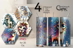 Funny Christmas unicorn | Skinny tumbler sublimation design Product Image 1