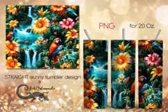 Shining tropical | Skinny Tumbler Sublimation design PL2 Product Image 1