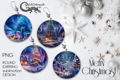 Futuristic Xmas | round earring Sublimation design PLUS2 Product Image 1