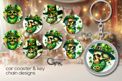 St. Patrick's day | Car coaster &amp; 4 key chain sublimation P Product Image 1