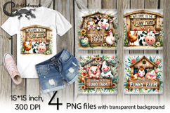 Funny farmhause | 4 PNG Sublimation designs P2 Product Image 1