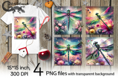 Magic Dragonfly | 4 love PNG Sublimation designs P2 Product Image 1