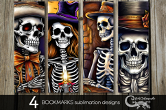 Halloween character | 4 bookmarks sublimation designs Product Image 1